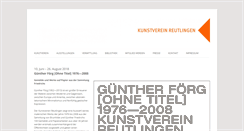 Desktop Screenshot of kunstverein-reutlingen.de